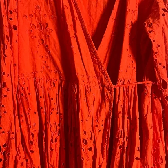 ASOS Vibrant Orange Long Sleeve Dress - Picture 4 of 12